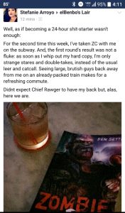 Stefania's anti-rapist subway weapon